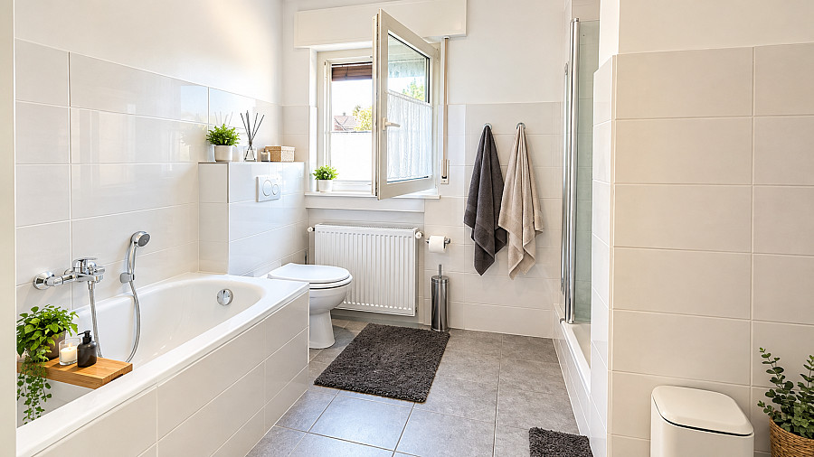 Bad mit Badewanne – weitere Ansicht