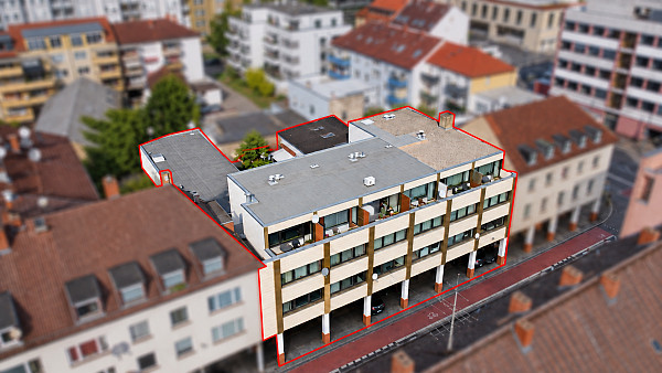 Luftbild – Apartmenthaus Bleichstraße, Darmstadt