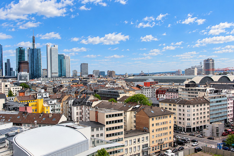 Ausblick über Frankfurt – weitere Ansicht