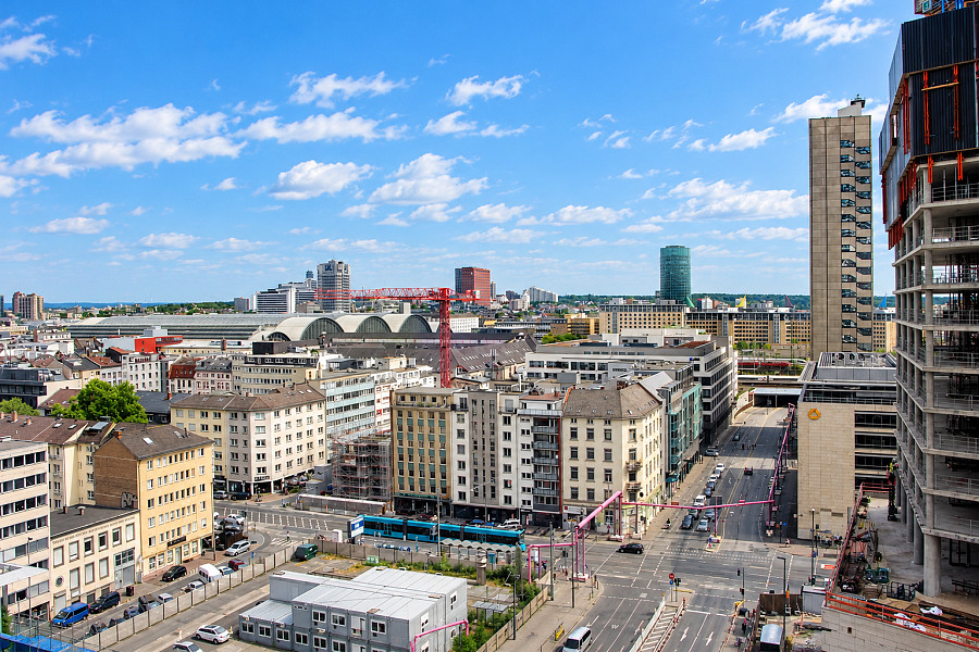 Ausblick Richtung Hauptbahnhof – weitere Ansicht