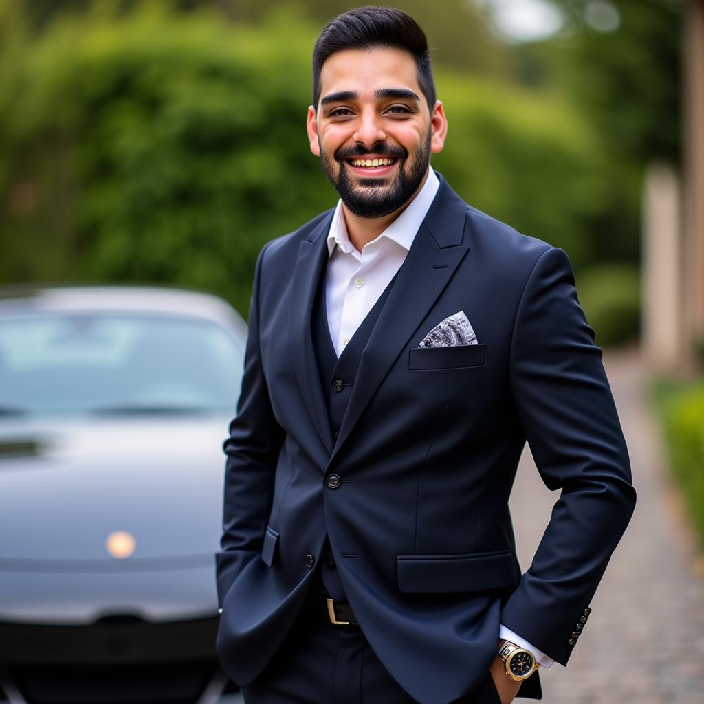 Benjamin Hemmati, Geschäftsinhaber von CITA IMMOBILIEN, vor dem Büro