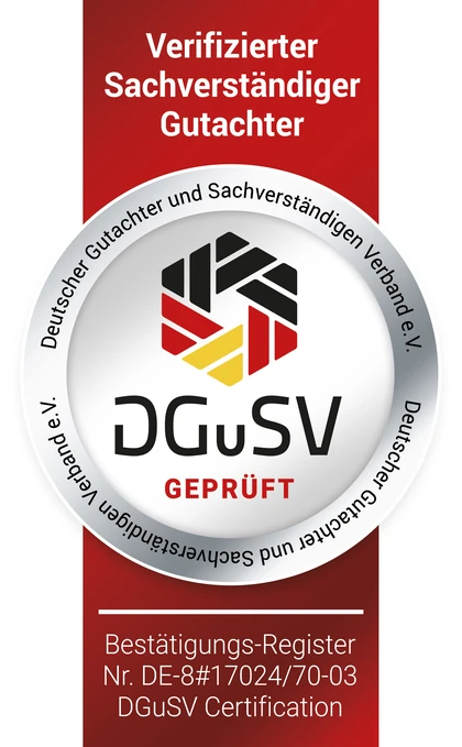 نشان: کارشناس تأییدشده، DGuSV e.V.